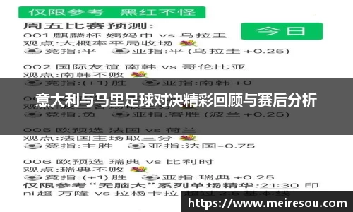 意大利与马里足球对决精彩回顾与赛后分析